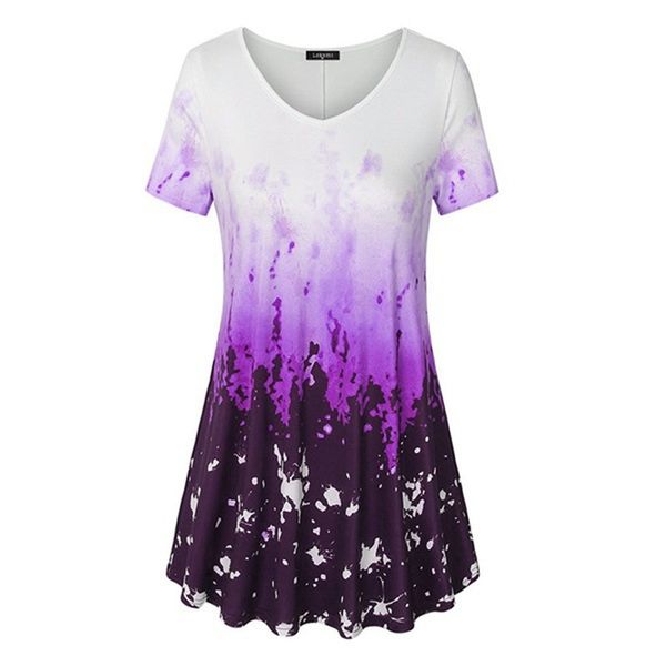 

large sizes 2019 new summer fashion women sweet short sleeve v-neck print casual t shirt plus size ladies t shirt 5xl, White