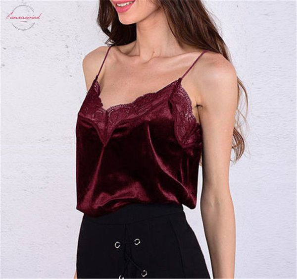 

tank fashion women v neck vest sleeveless lace velvet camis casual solid women clothes, White