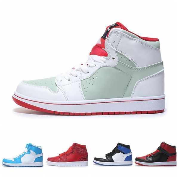 

2019 new 1 og basketball shoes mens chicago red 1s sneakers women designer shoes unc fashion luxury mens women designer sandals shoes