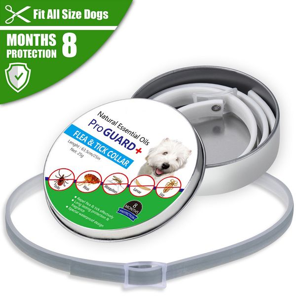 

flea and tick collar for dogs cats in all size - continuous protection for 8 months ing