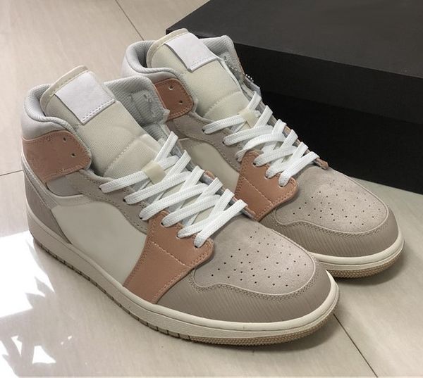 

2020 new 1s mid milan basketball shoes for men 1 khaki pink gs women designer sports sneakers trainers cv3044-100 jumpman shoes zapatos