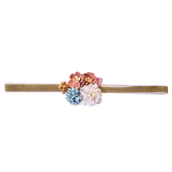 

m mism newborn baby flower headband cute flora pgraphy props hair accessories for baby lovely elastic hairbands, Slivery;white