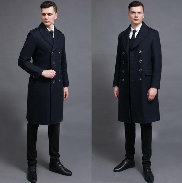 

casual long wool coat double breasted overcoat mens cashmere coat casaco masculino inverno erkek mont sobretudo big size s - 6xl, Black