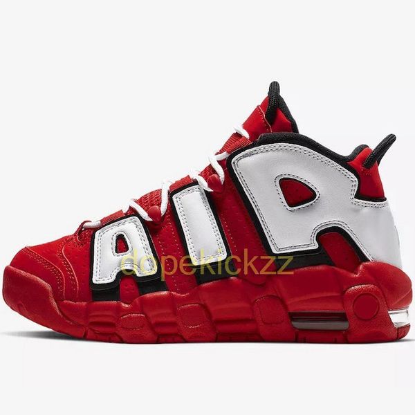 

air more uptempo basketball shoes men women red sneakers fashion designer white trainer black og athletic shoes, White;red