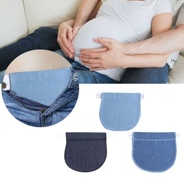 

3pcs adjustment belts - pants and skirt - pregnancy, White