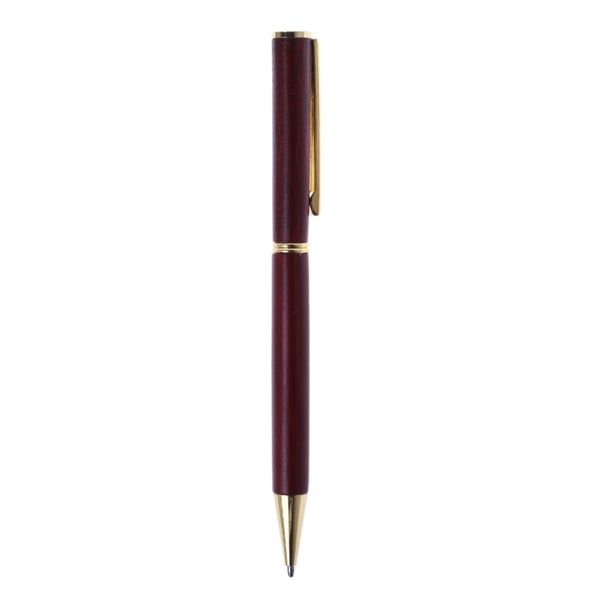 

wood metal ballpoint pen black ink school student stationary office writing tool l41e, Blue;orange
