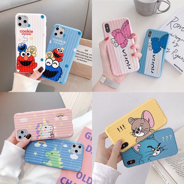 

new iphone11promax couples creative mobile phone case se2020 cute luggage case xr