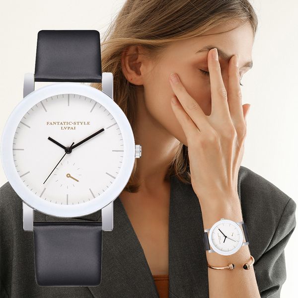 

2019 new lvpai brand quartz watches for women luxury white bracelet watches ladies dress creative clock, Slivery;brown