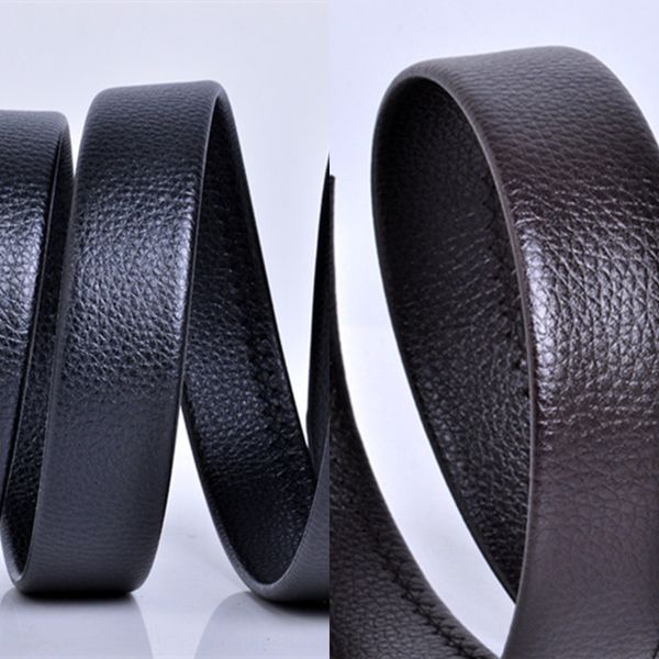 

gjgwa men's scratch-resistant wear-resistant men's anti- scratch automatic super fiber belt strip headless buckle automatic buckle, Black;brown