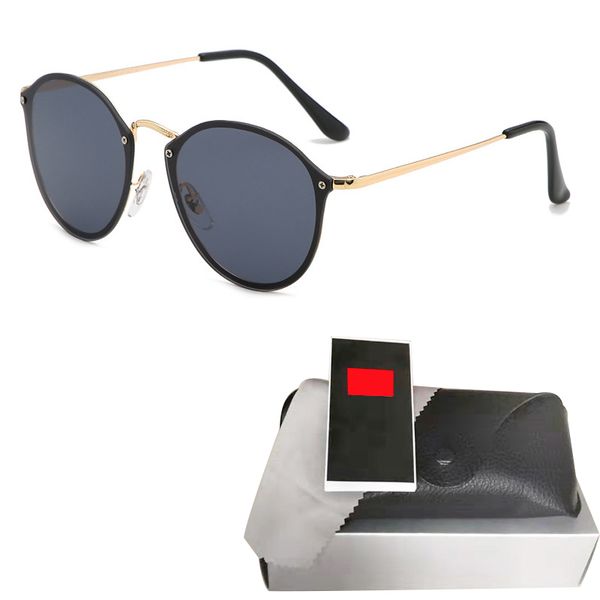 

fashion classic round style sunglasses vintage retro brand design color mirror sun glasses women oculos de sol with original box and case, White;black