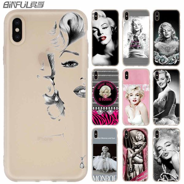 

marilyn monroe elvis phone cases luxury silicone soft cover for iphone xi r 2019 x xs max xr 6 6s 7 8 plus 5 4s se coque
