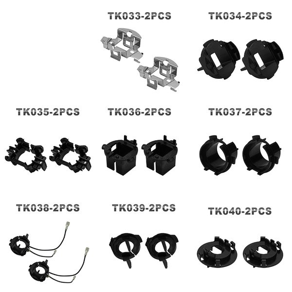 

jgaut 2 pieces d1s d1r led headlight adapter holder base for h1 h3 h4 h7 9005 9006 h11