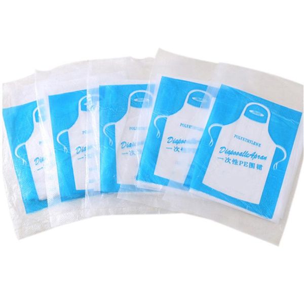 

disposable aprons transparent plastic aprons waterproof apron oil proof cooking apron 100pcs disposable wrap hairdressing cloth