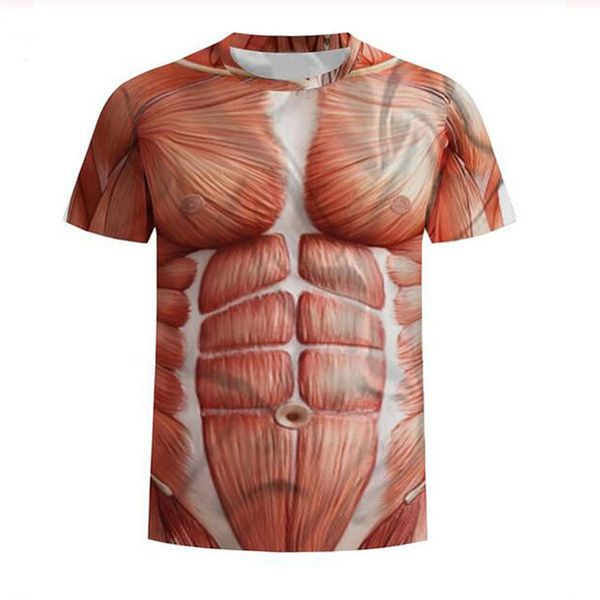 

летний стиль мужчины женщины моды с коротким рукавом muscle смешные футболки 3d-печать повседневный футболки ql057, White;black