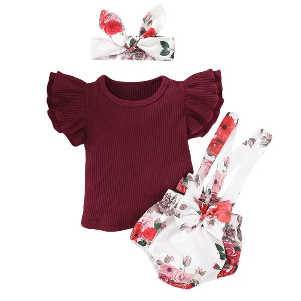 

citgeesummer 0-24m newborn baby girls ruffle suspender tutu shorts dress pants outfits sunsuit, White