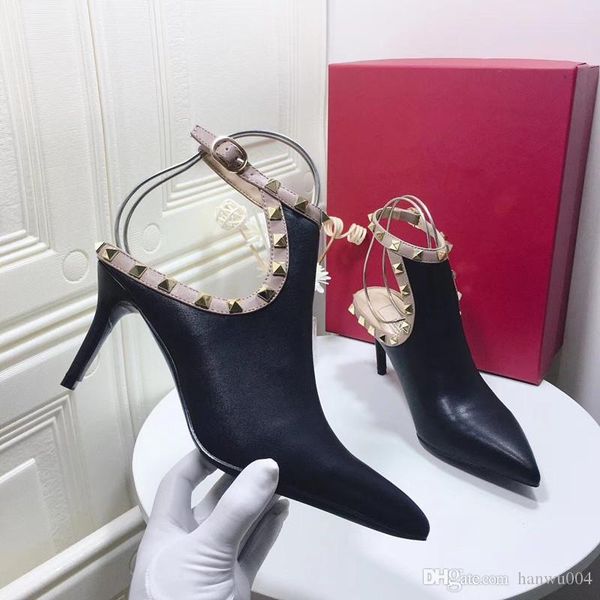 

fashion luxury red bottom high heels spikes boots designer boots black high heels ankle boots womens snake skin winter shoes good sj19092712