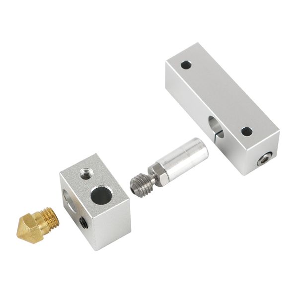 

комплект из 2 нагревательный блок для mk10 + brass форсунок принадлежности для 3d принтеры посвящается печатающей головки алюминиевый нагрев