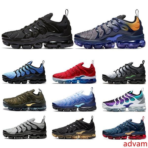 

новые tn plus мужчины женщины кроссовки chaussures тройной белый черный золотой виноград гипер синий оранжевый мужские кроссовки спортивные