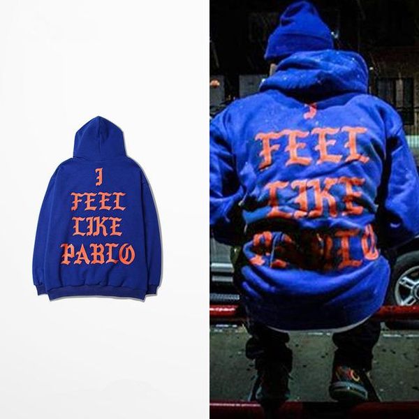 

19ss spring kanye west hoodies i feel like pablo hooded sweatshirts men hip hop lover streetwear red s-3xl, Black