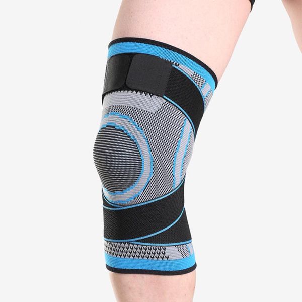 

breathable elastic knees pad with elastic fixing belt sportswear elbow knee pads, Black;gray