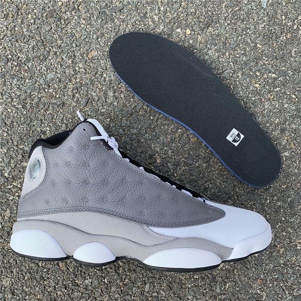 

13 atmosphere grey men basketball shoes 13s real carbon fiber sports sneakers outdoor xiii athletics ment with box