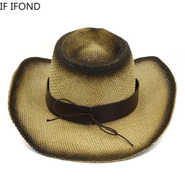 

western cowboy hat вс hat для мужчин женщины широкий брим соломенная шляпка солнцезащитный козырек сомбреро de paja hombre, Blue;gray