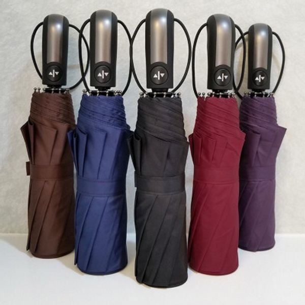 

5color ветрозащитный три складной автоматический зонтик дождь женщины авто роскошь большие ветрозащитные зонты мужчины кадр ветрозащитные зо