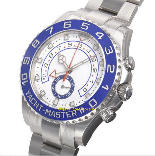 

wristwatches with original box casual modern men's watches ii 116680 stainless steel blue ceramic bezel 44mm watch, Slivery;brown