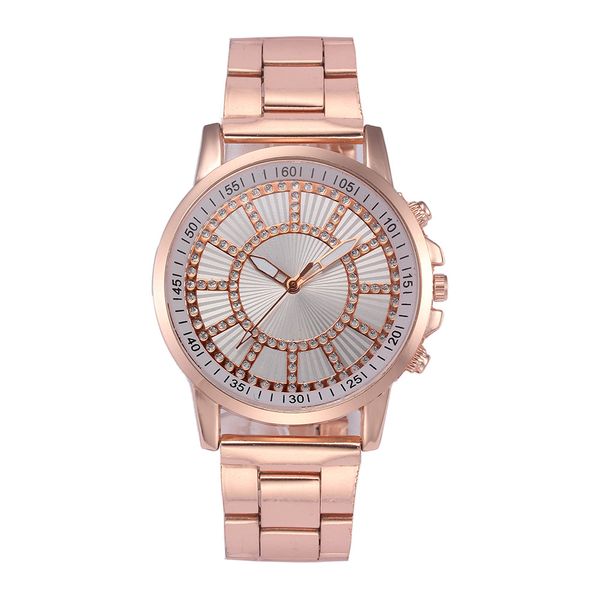 

man wrist watch fashion crystal stainless steel analog quartz zegarki meskie reloj hombre marca de lujo relojes para hombre, Slivery;brown