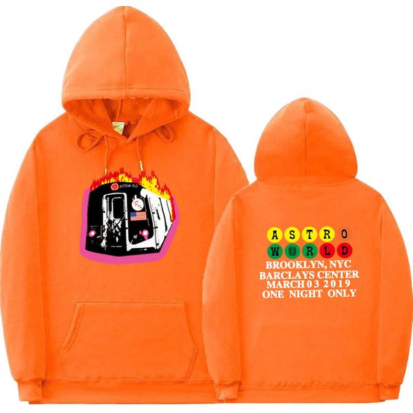 

travis scott astroworld couples hoodies designer pullover fleece sweatshirt mens casual printed loose, Black