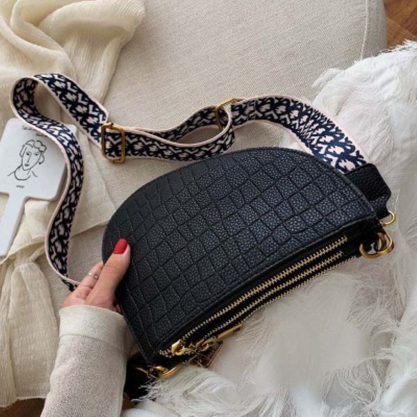 

2020 new mini handbags women fashion ins ultra fire retro wide shoulder strap messenger bag purse simple style crossbody bags