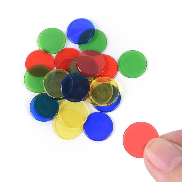 

50pcs pro count bingo chips markers for bingo game cards 1.5cm 4 colors running pants, Black;blue