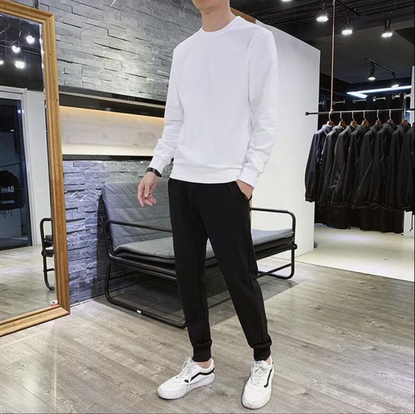 

2020 new fj1120 autumn men's spring long sleeve sports running set solid color jogging outdoor sports suit young hooded sport clothes, Gray