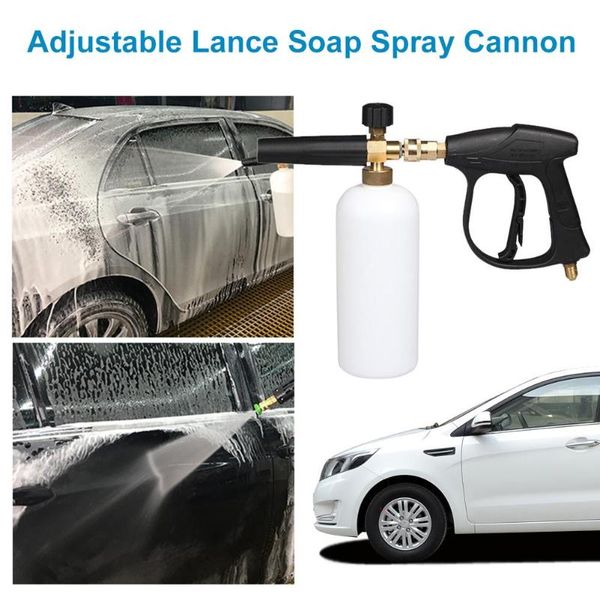 

1l set high pressure soap foamer car washing snow foam generator lance gun sprayer kettle kit washer 300bar adjustable foam gun