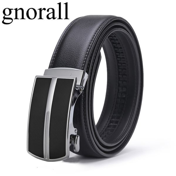 

gnorall ratchet платье ремень с автоматической пряжкой мода стиль пояс для мужчин кожа бель мужчин высокое качество мужской 1.25, Black;brown