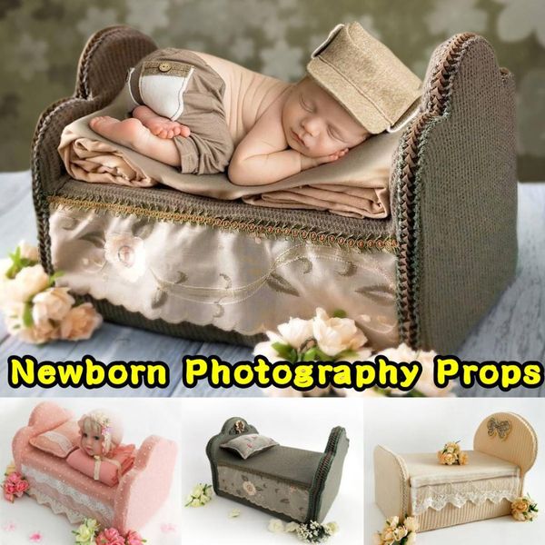 

новорожденный фотография реквизит деревянная кровать подушка новорожденный позирует ребенок фотография реквизит фотостудия кроватка фотосесс