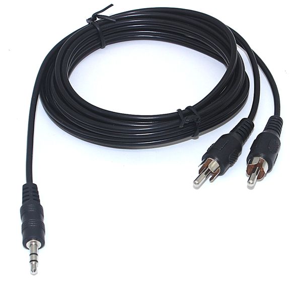 

2 packs 1.8m/3.5mm stereo 2 rca audio cable,dc3.5mm av rca cable
