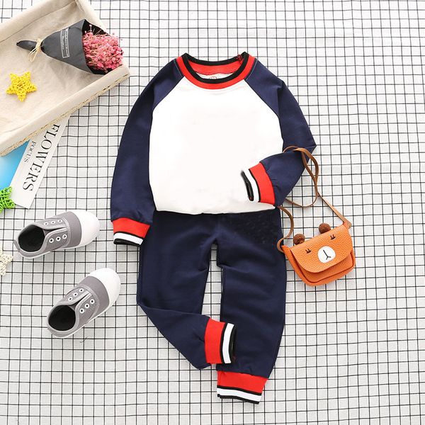 

2018 осень корейский стиль дети деловой наряд настраиваемый печатный  медведь шаблон короткая юбка или брюки набор братьев и сестер набор, White