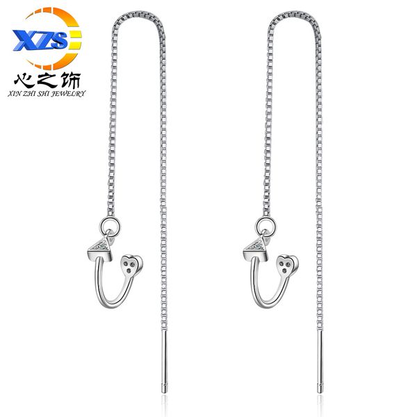 

senz shi ear wire tassel earrings xian er chain drop earrings women's temperament korean-style minimalist wild personality long stud ea, Silver