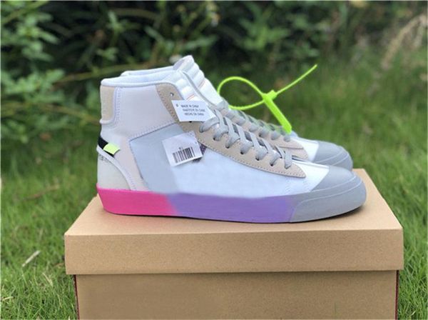

2020 new off shoes blazer mid serena williams wolf grey serena queen white aa3832 -002 men women running shoes authentic sneakers with box