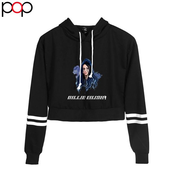 

new 2019 hoodie women sweatshirt clothes hooded billie eilish harajuku print hoodies streetwear plus size sweatshirts casual, Black