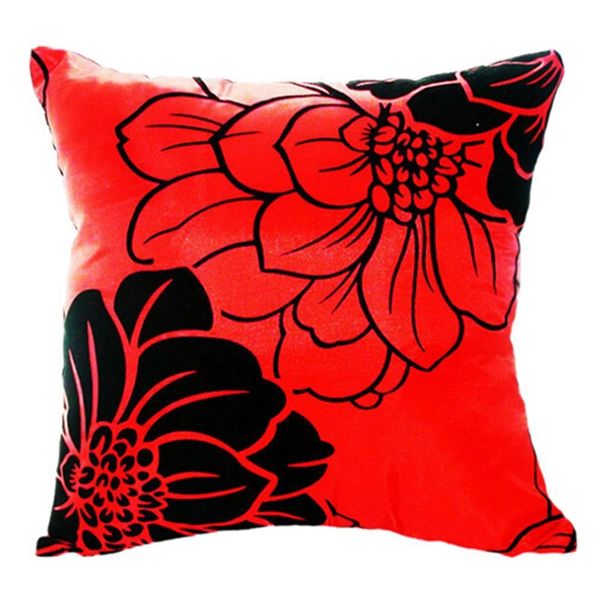 

home sofa bed car square decorative throw pillow case cushion cover (red