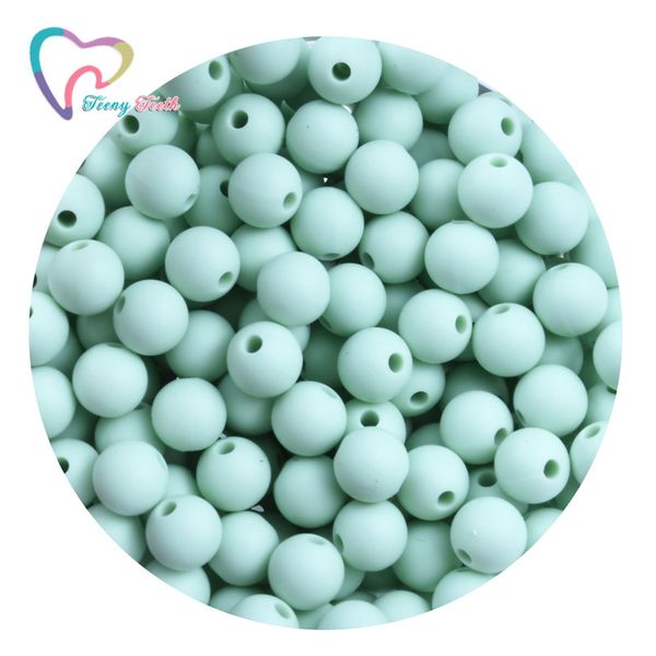 

40 pcs 9 mm baby teethers silicone ball beads toddlers toys teething perle beads silicone bpa for necklaces pacifier holder