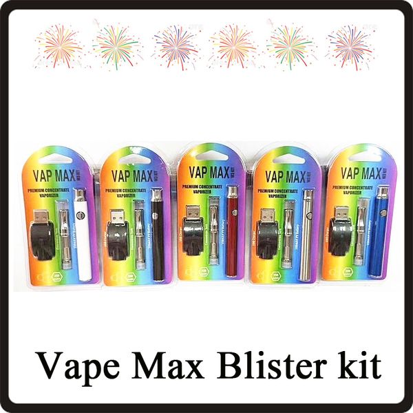 

Высокое качество Vape Max Kit с функцией предварительного нагрева батареи 350 мАч 92A3 Беспроводное зарядное устройство Aatomizer 5 цветов Blister Kit DHL