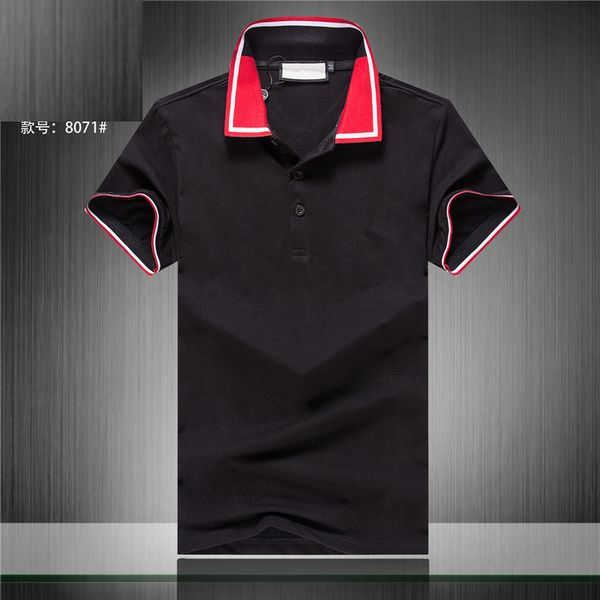 

46 стиль горячие продажи новая мода мужская футболка лето короткие высокое качество хлопок рубашки поло известные дизайнеры бренд slim fit ф, White