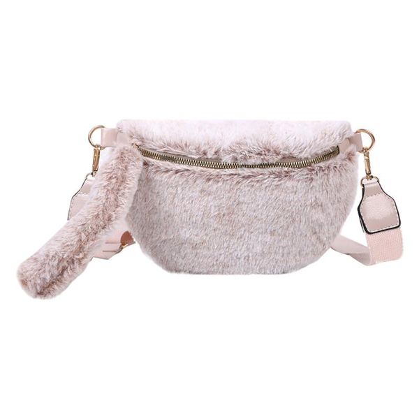 

2020 women's fashion handbag female belt new fashion wild plush chest handbag ladies belly bags sac a main 0502