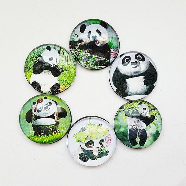 

20 pieces lovely panda fridge soft magnet 25mm refrigerator sticker cartoons chinese style wedding party gift home decor kitchen
