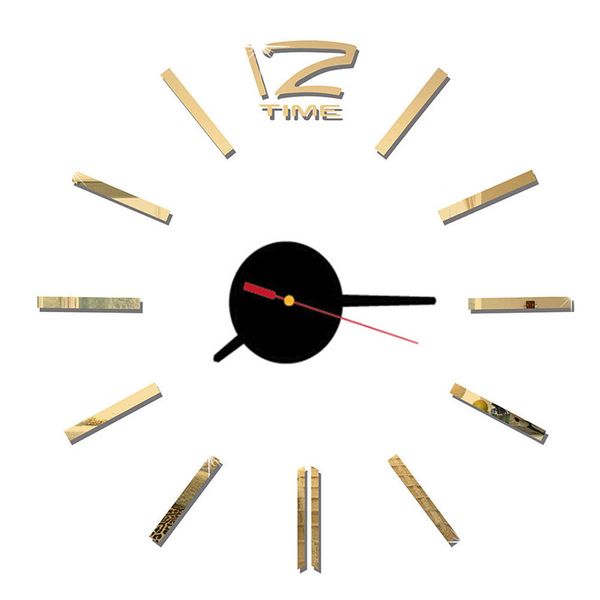 

modern 3d wall quartz clock pointer mirror diy sticker bedroom decor new