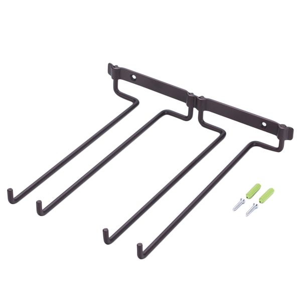 

holder bar hanging stemware useful hanger wall mount home double row shelf wine rack under cabinet metal supplies kitchen