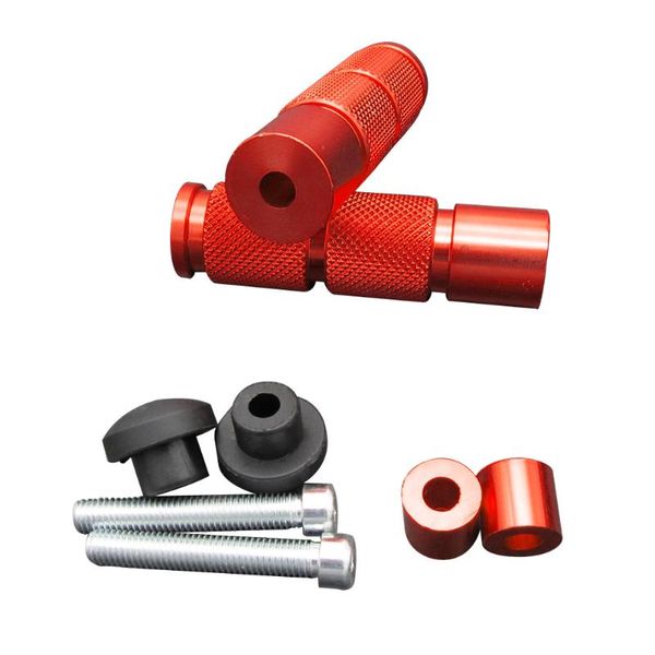 

2 шт прочный алюминиевый сплав круглый универсальный мотоцикл запчасти аксессуары резьбовые ножные педали замена удлинительные колышки сзади